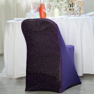 Purple Spandex Stretch Folding and Fitted 300 Chair Cover